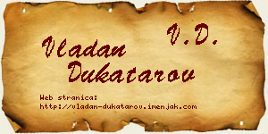 Vladan Dukatarov vizit kartica